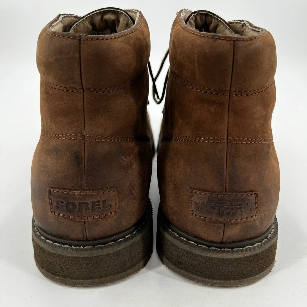 Sorel Madson Moc Toe Waterproof Brown Nubuck Leather Chukka Boots Mens 13 Rugged
